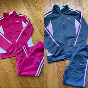 Girls Adidas tracksuits